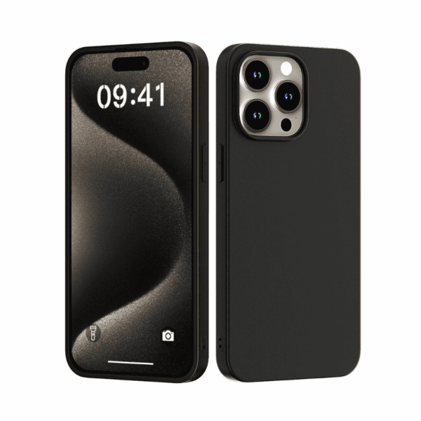 iPhone Siliconen Achterkant Hoesje Zwart - iPhone 16