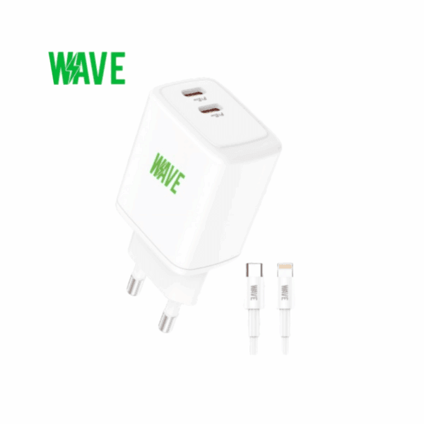 Wave USB-C Adapter Inclusief Type-C naar Lightning Oplaadkabel (35W)