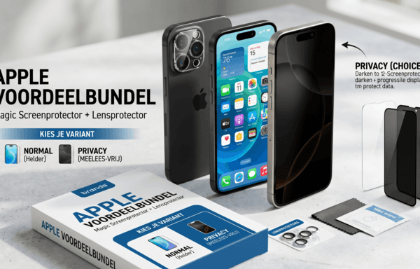 2-in-1 Apple Bundel: Magic Screenprotector (Privacy/Normaal) & Camera Protector